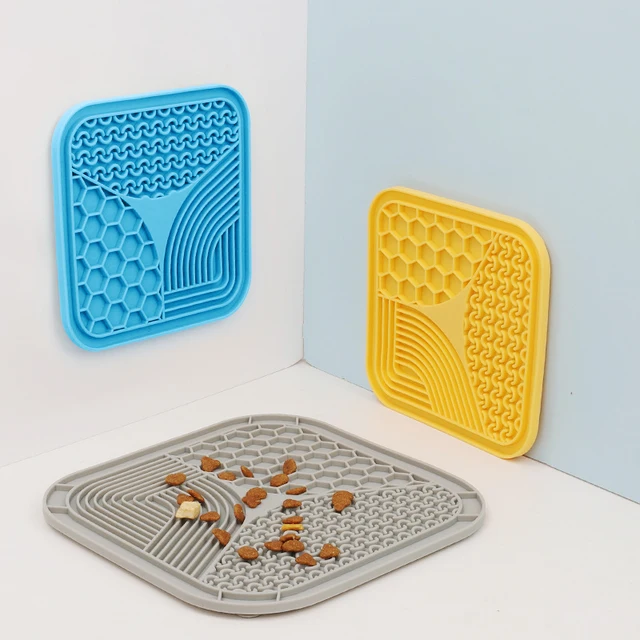Licking Mat Slow Feeder for Dogs and Cats, Premium Lick Pad with Suction Cup Dog Licking Mat Slow Eating Anti-choking Mat Licking Mat Slow Feeder for Dogs and Cats, Premium Lick Pad with Suction Cup Dog Licking Mat Slow Eating Anti-choking Mat