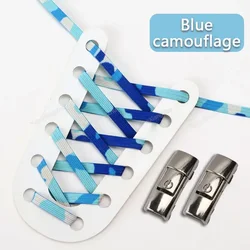 Vibrant Elastic No - Tie Shoelaces (Blue camouflage)