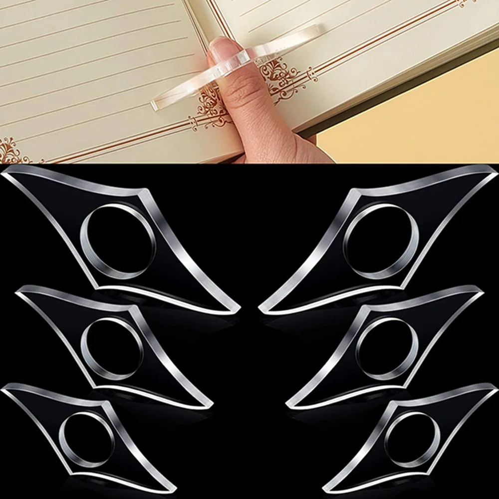 Acrylic Bookmark Ring Thumb Book Support Clip Expander Student Reading Tool 1pc