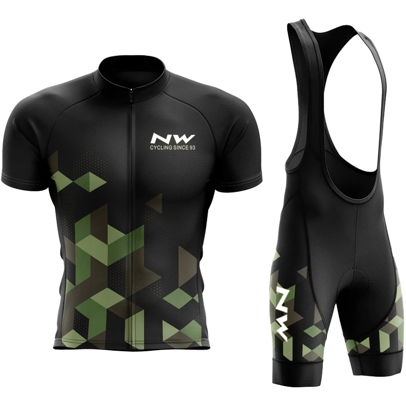 

Cycling Clothes Men's Blouse NW Northwave Uniform Man Mtb Clothing Bike Jersey Laser Cut Sports Set Pants Cycle 2023 Summer Bib