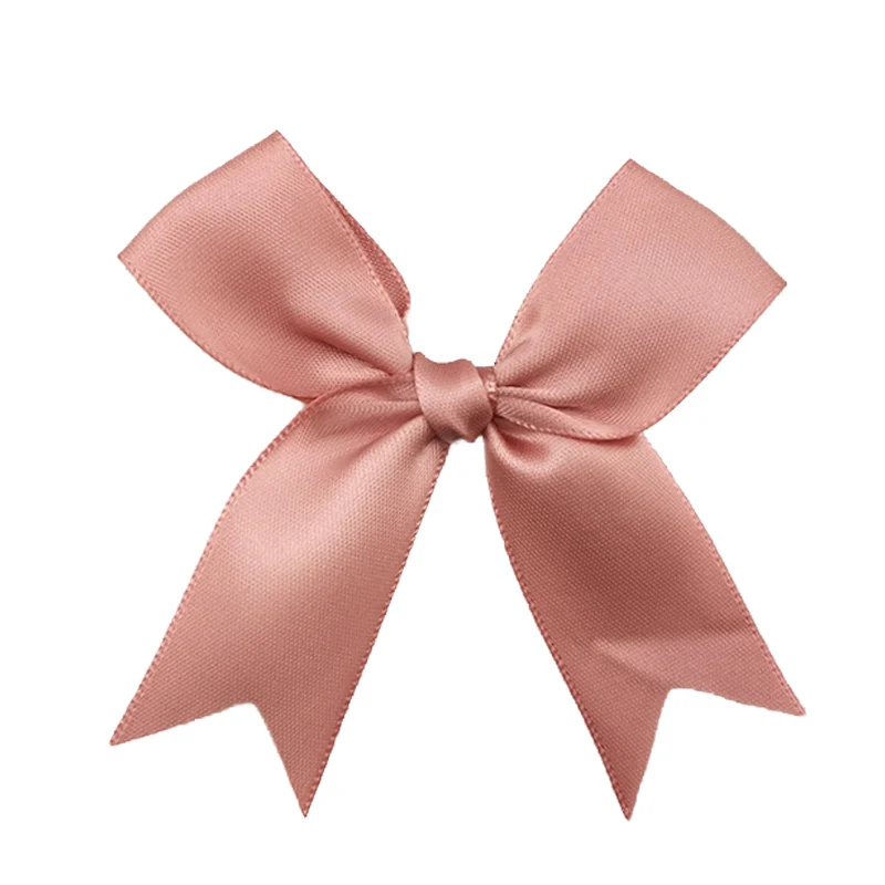 50-Piece Set of 1-Inch Fresh Pink Satin Ribbon Bows