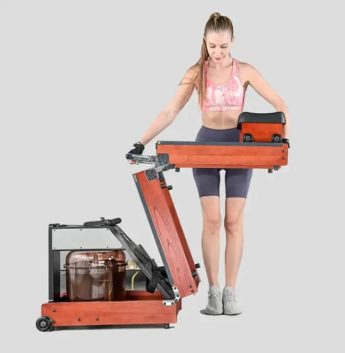 Equipment back Foldable magnetic console rowers with Water rowing machine