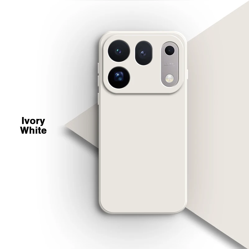 Premium Soft Liquid Silicone Phone Case with Lens Protection - Shockproof Back Cover