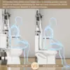 Rear Outlet Toilet With 19 Inch Tall Toilet Bowl & Tank, High Toilets For Seniors With Rear Discharge-Includes Extension Pipe 3
