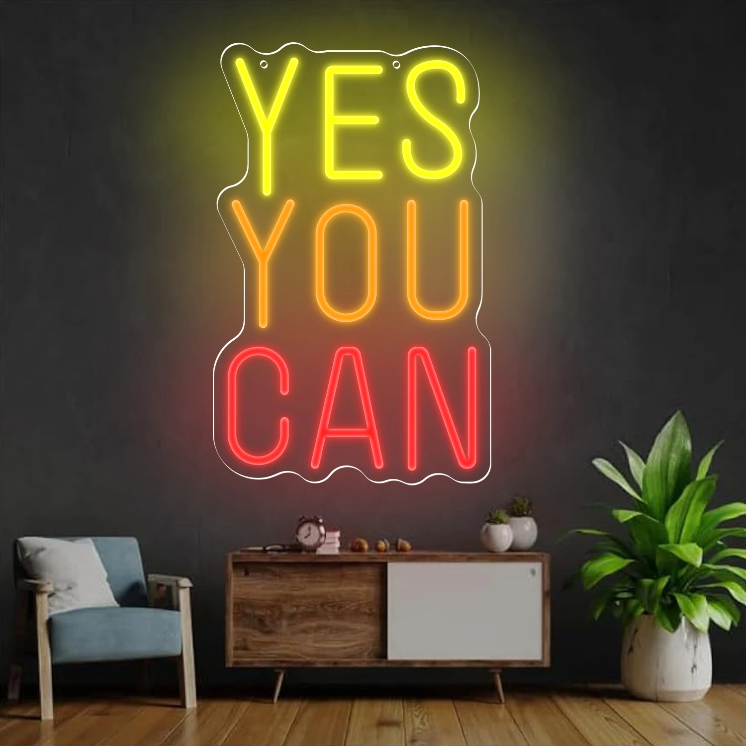 LED neon Light Yes You Can Neon Sign of Praise and Encouragement USB ...