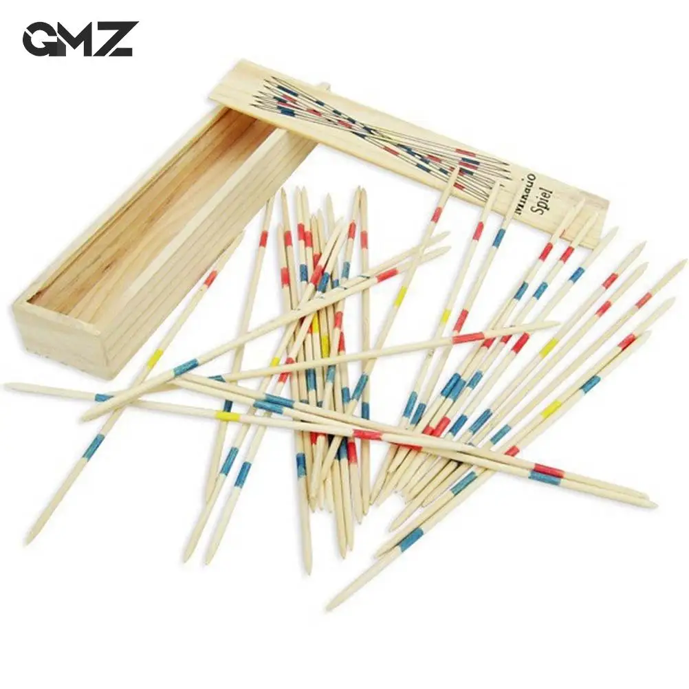 

1 Set Educational Wooden Board Games Stick Traditional Japanese-style Pick Up Sticks With Box Multiplayer Game