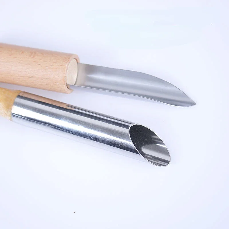 Polymer clay tools Pottery Clay Hole Puncher Stainless Steel Ceramic Cutting Punching Modeling Sculpture Tool Polymer Wax Clay Tools 4Pcs