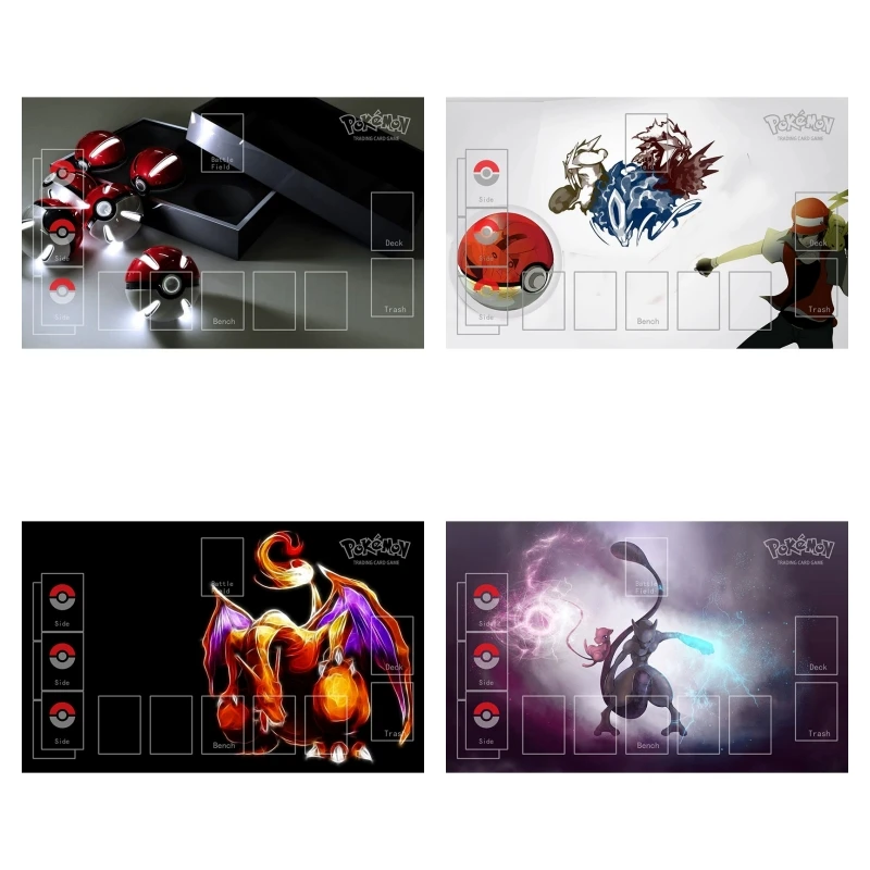 

PTCG Pokemon Battle Plate Game Tablecloth Duel Mat Torkoal Turtwig Animation Characters Classics Anime Collection Cards Toy Gift