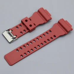 Durable 16mm Silicone Watchband - Solid Color Waterproof Rubber Strap - 16mm (Red)