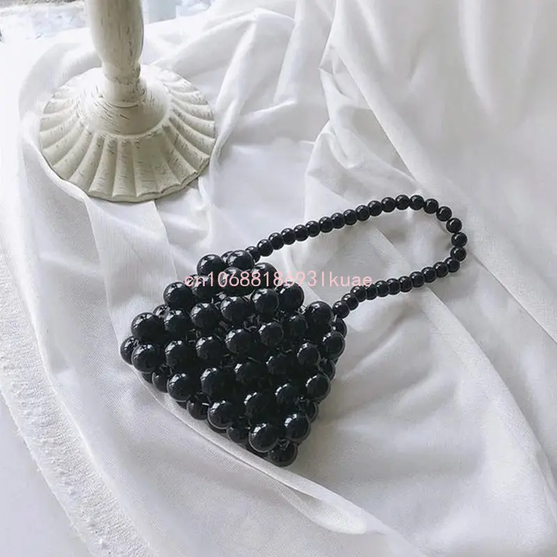 Kids Mini Purse Cute Bead Crossbody Bags for Girls Party Pearl Coin Pouch Tote Toddler Baby Hand Bags Gift