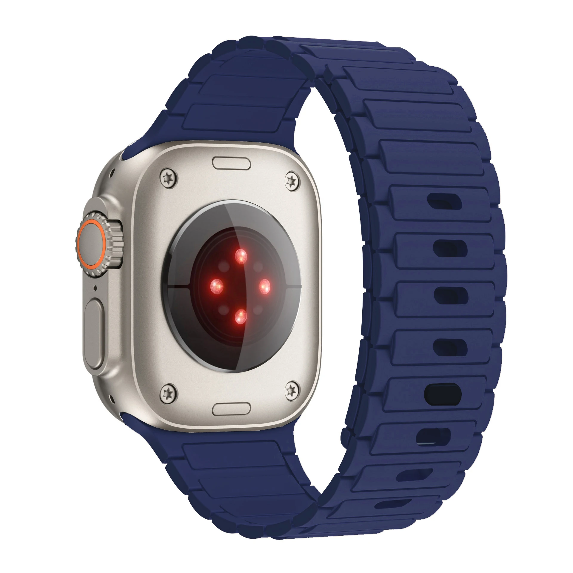 Stylish Magnetic Loop Silicone Watch Band Strap