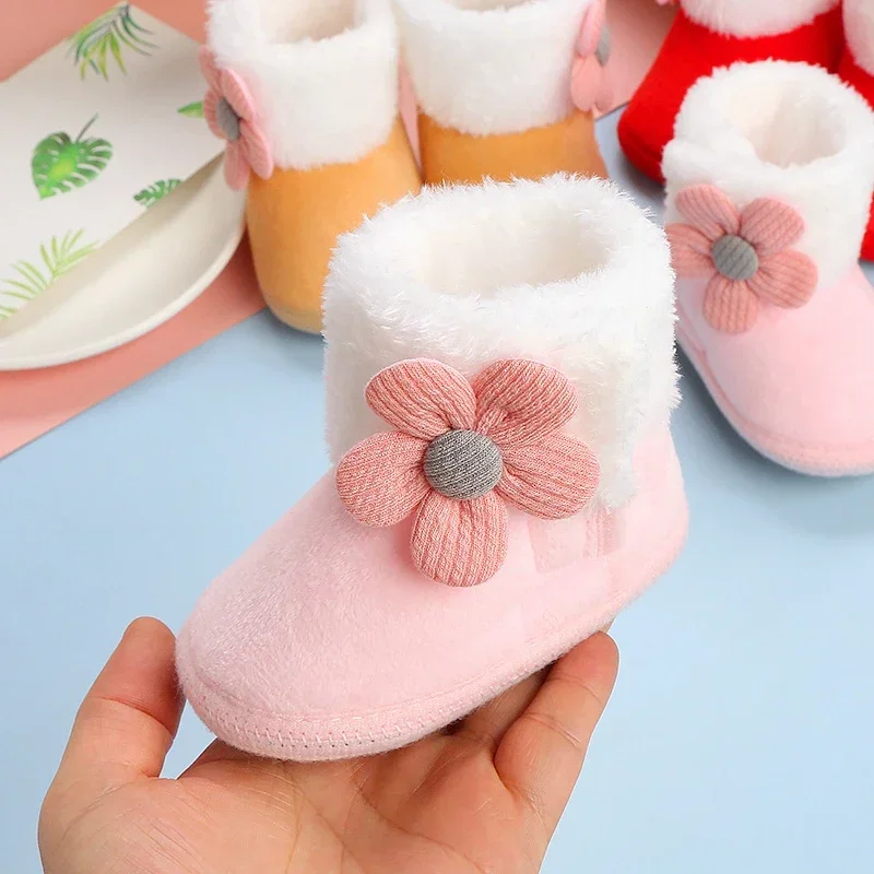 새로운 패션 편안한 신발 신생아 아기 소녀 소년 소프트 부츠 솔리드 pompom 스노우 부츠 유아 유아 신생아 온난화 신발