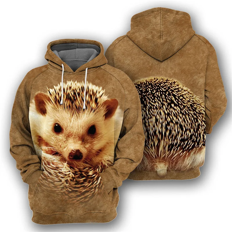 thumbnail image 1 of Sudadera con capucha con estampado 3D de murciélago, erizo y hámster para hombre, sudadera de manga larga, abrigo con capucha de gran tamaño a la moda urbana, 1 of 4