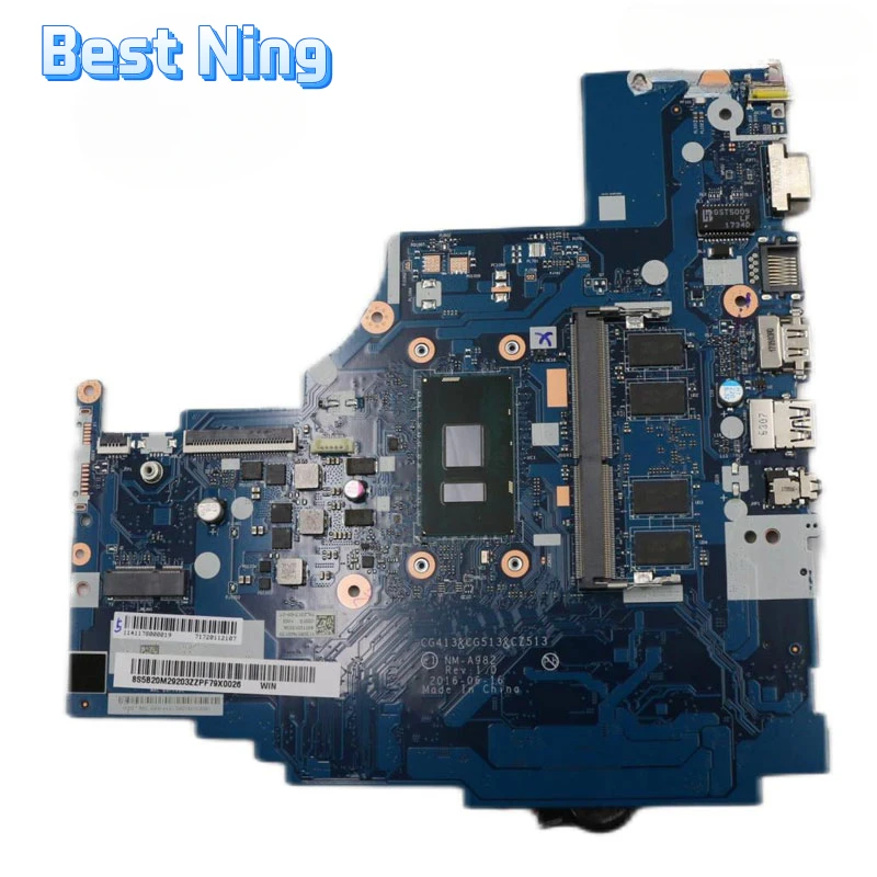 

For Lenovo Ideapad 310-15IKB Laptop Motherboard NM-A982 Mainboard with I7 7500U 4GB-RAM UMA Tested Ok