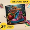 1pc 24 Page Creative Cartoon Coloring Book Educational Relaxation Gift Graffiti Painting Book Doodles Book Adult Children 1