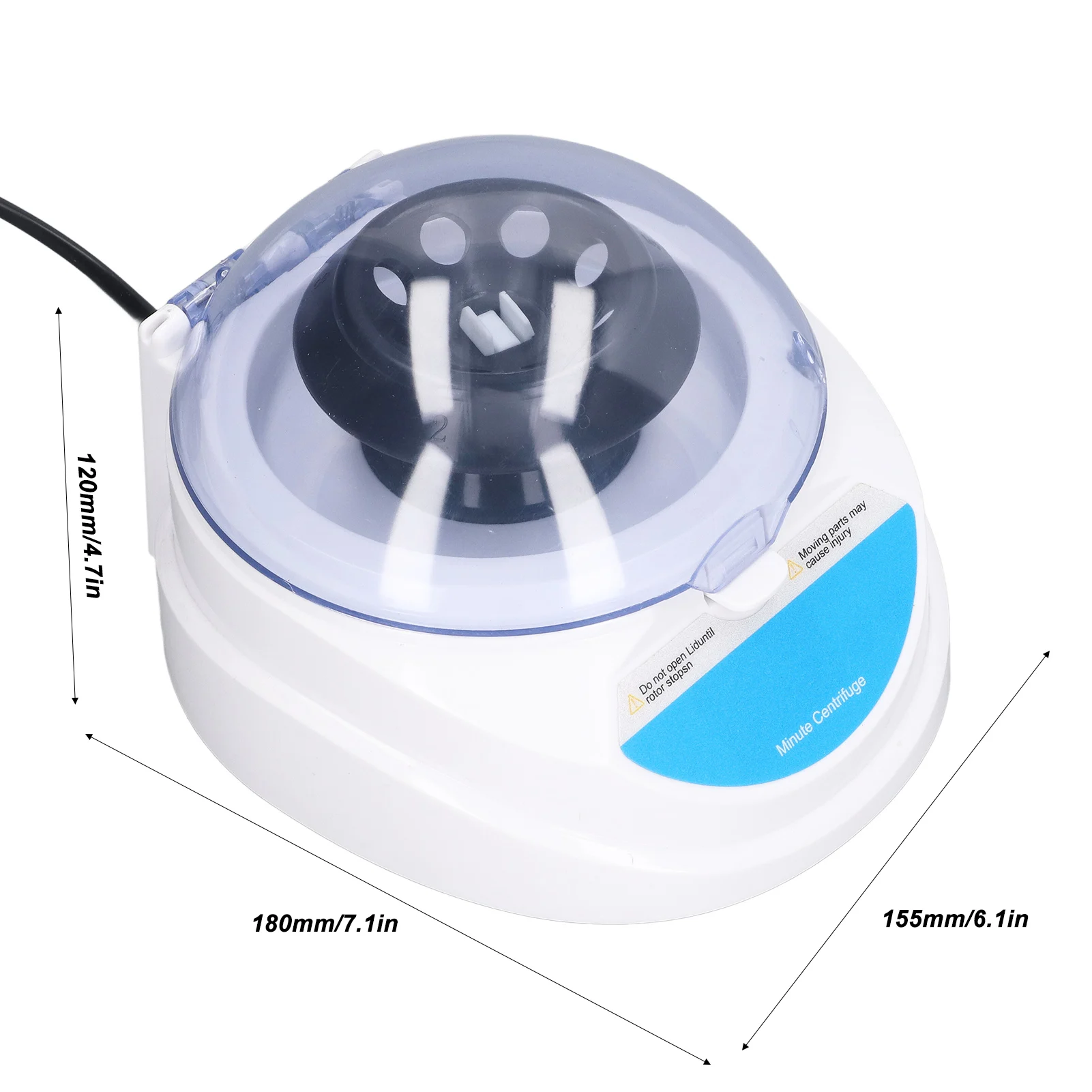 Mini Centrifuge Machine 7000RPM Portable Benchtop Centrifuge with 2 Rotor Scientific Machine for Laboratories