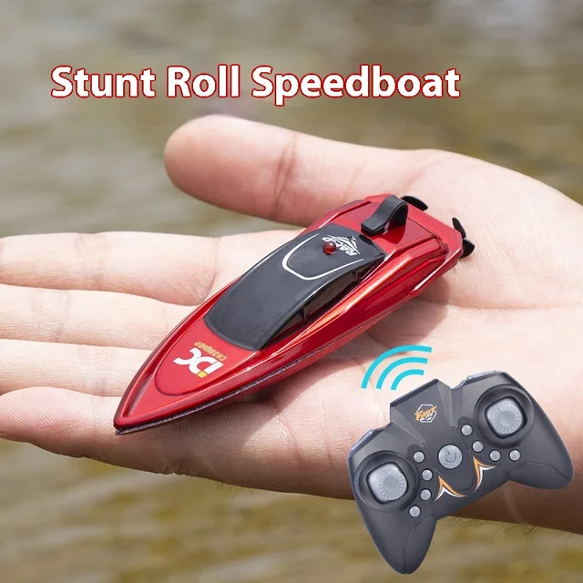 Mini RC Boat 5km/h Radio Remote Controlled High Speed Ship with LED Light Palm Boat Summer Water Toy Pool Toys Models Gifts 1