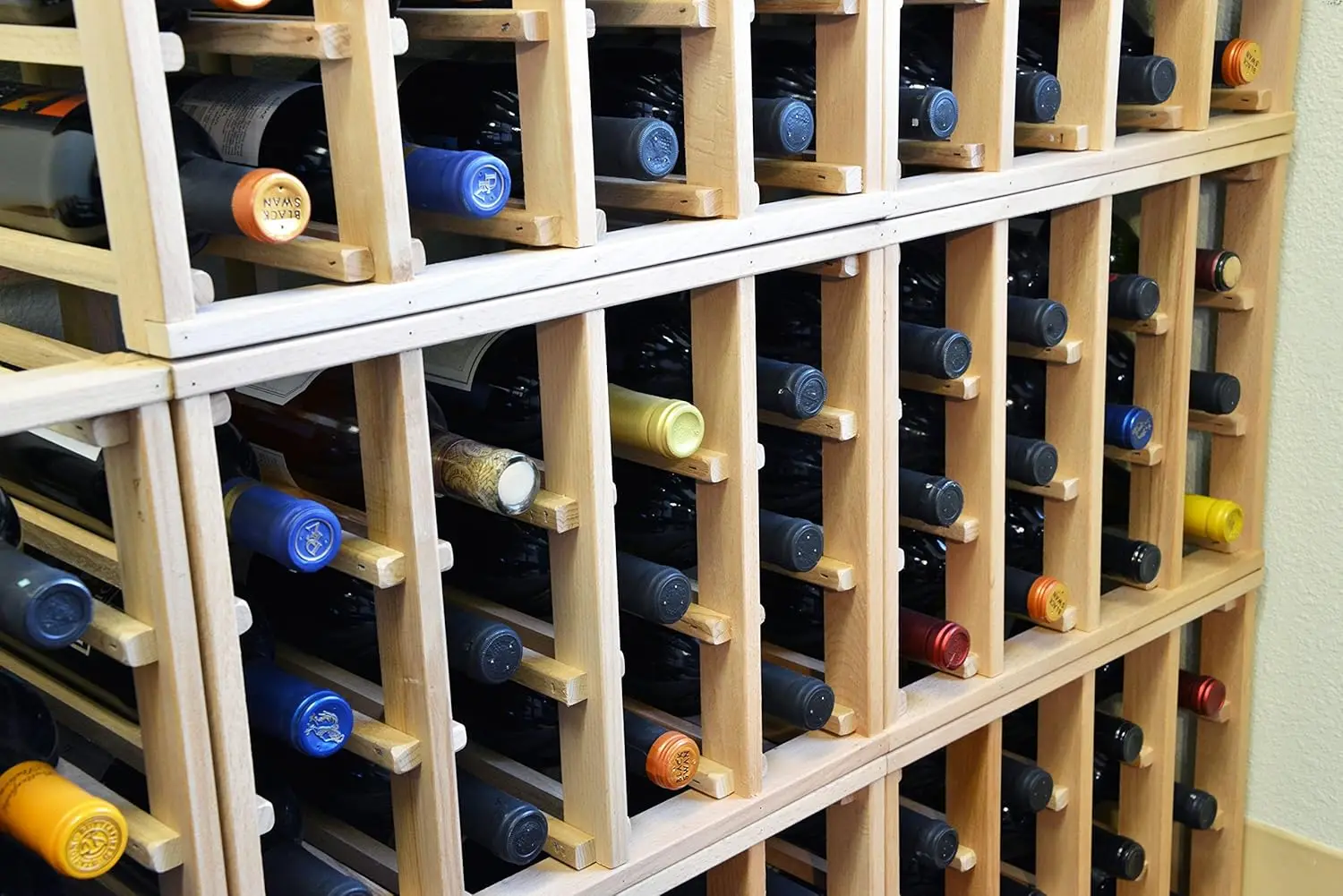 24 Bottle Modular Stackable Wine Rack Stack As Many Sets Together (1 Set = 24 Bottle Capacity)