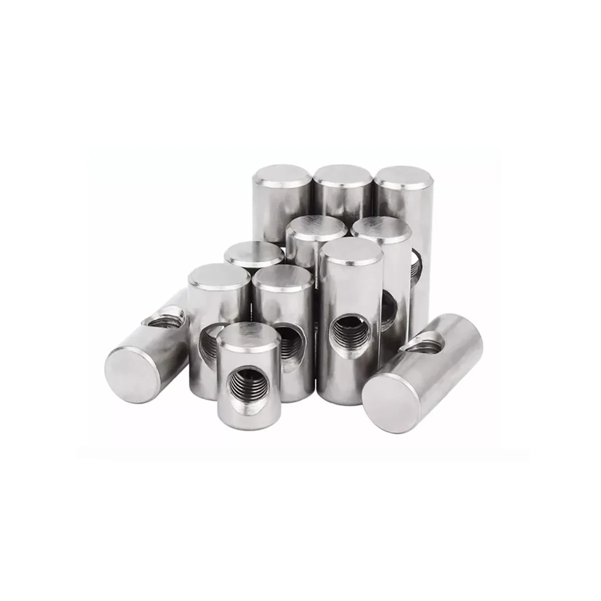 304 Stainless Steel Cylindrical Pin Cross Hole Pre-Embedded Connecting Nut Irregular Hammer Nut M4M5M6