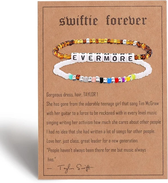 Taylor Swift Merch  Taylor Friendship Bracelets,TS Inspired Bracelets  Set,Lover Anti Hero Reputation Swiftie Bracelets,Fearless Speaknow Red  Evermore ERAS Bracelets,Taylor Swift Gifts,Pack of 5 