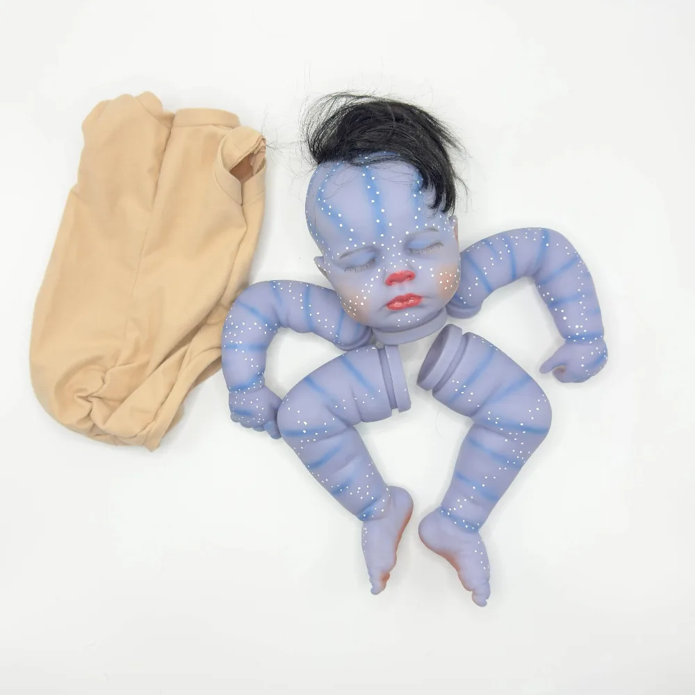 19 인치 Bebe Reborn 인형 키트 아바타 Loulou 이미 도색되지 않은 인형 부품 DIY 빈 키트 Reborn Kit bebe reborn nina