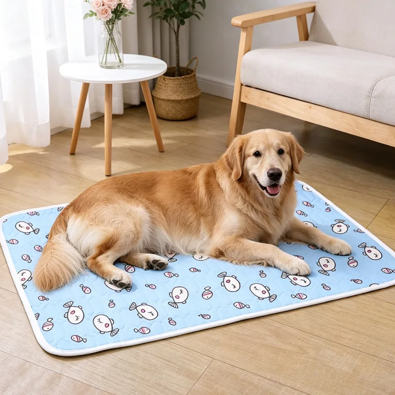Pet Cooling Mat For Dogs And Cats Summer Ice Silk Sleeping Pad_voghion.com