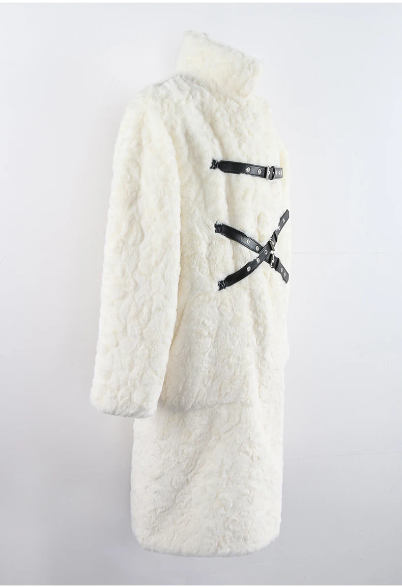 Punk Style Winter Women's Long Faux Fur Thick Jacket - true deals club