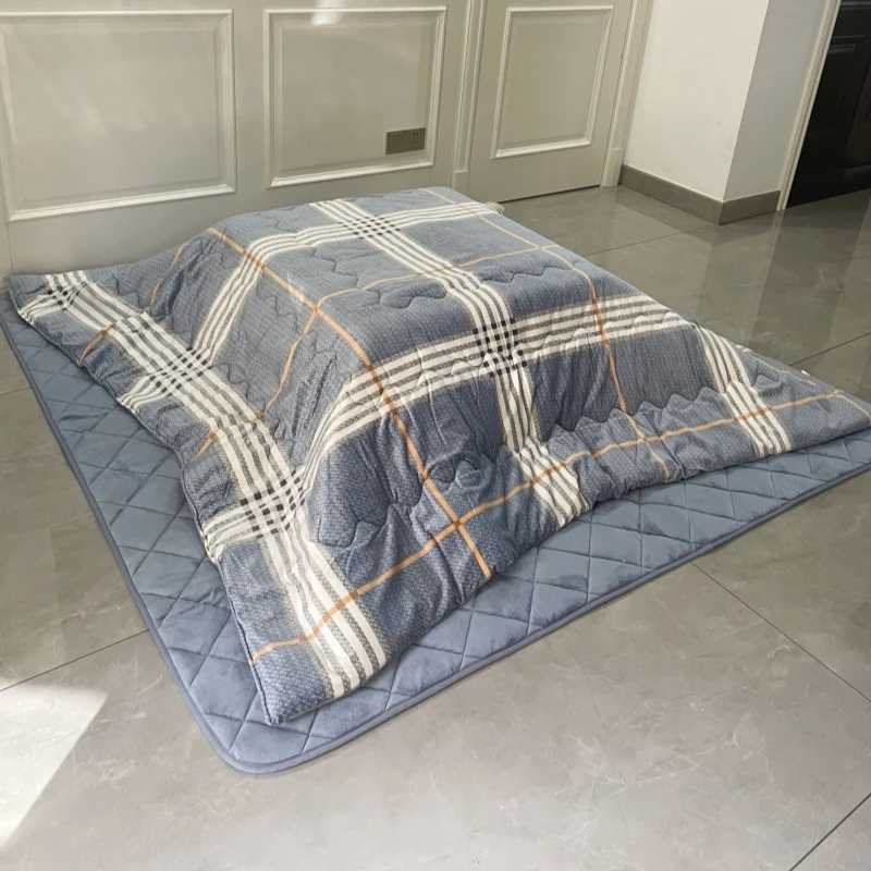 2pcs/set 190x190cm Washable Kotatsu Futon&Mattress Patchwork Cotton Soft Friendly Quilt Japanese Kotatsu Table Cover