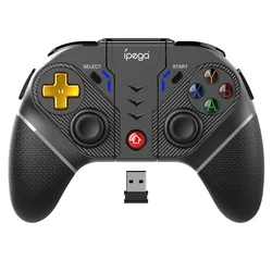 Universal Wireless Gaming Controller with Vibration & Programmable Keys (Black)
