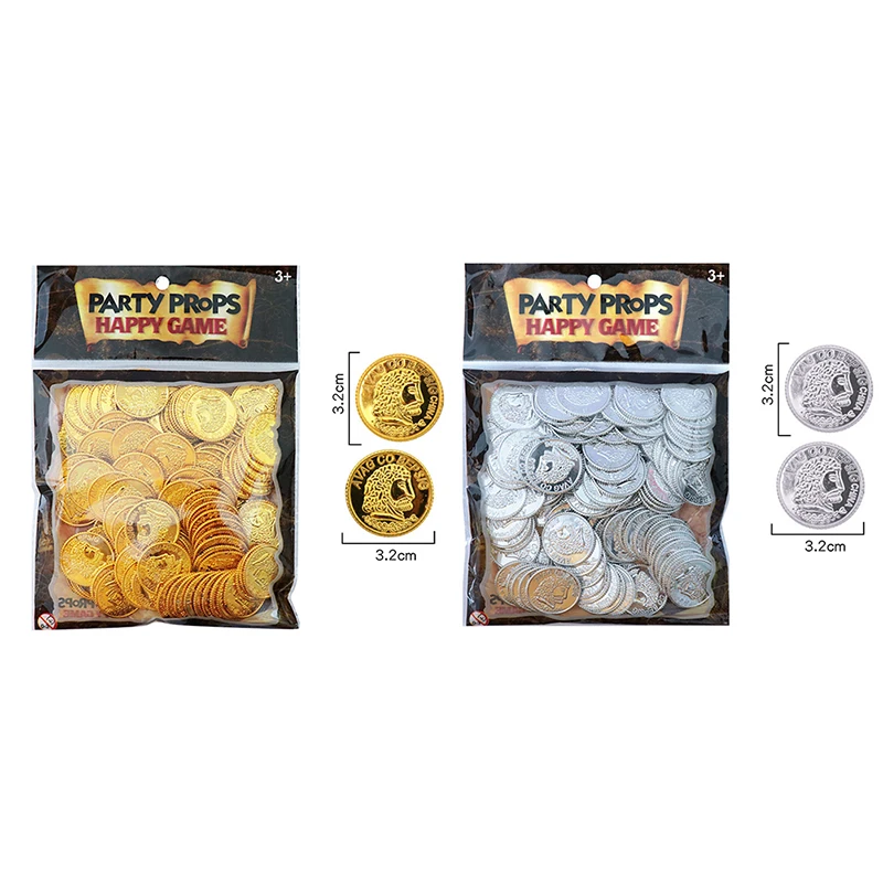 Poker Casino Chips Coin Gold Plating Plastic Spanish Treasure Game Poker Board Game Accessories 100pcs poker chips