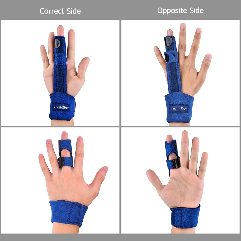Finger splint brace adjustable support stabilizer straightening broken fingers built-in aluminum alloy fix arthritis pain relief