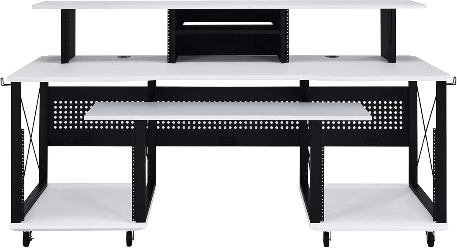 Children Tables 72" x 30" Rectangular Metal Storage Music Desk Included Wheels Multiple Functional Storage Spaces
