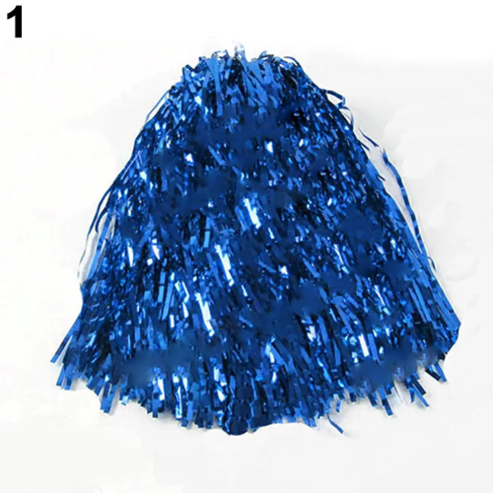 1Pc Metallic Velvet Ball Cheerleader Cheer Cheerleading Dance Party Team Match Sports Pom Poms Prop