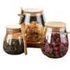 Large Capacity Transparent Glass Miscellaneous Grain Snack Storage Sealed Jar With Spoon Lid Tea Jar Storage Jar 1