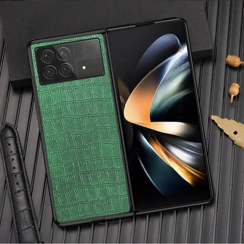 

Capa For Xiaomi Mix Fold 3 5G Crocodile Texture Leather Flip Phone Case For Mi Mix Fold 2 Fold3 Ultra Slim Hard Protective Cover