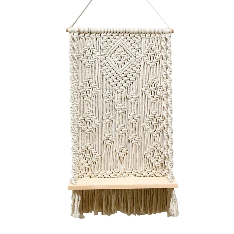 

Настенная вешалка для макраме ручной работы, вешалка в стиле бохо для комнатных веревок, корзин для растений, вешалка для растений, вешалка для украшения стен