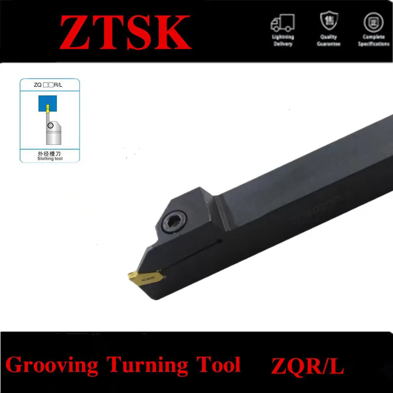 

ZQ1616 ZQ1616R ZQ2020 ZQ2020R ZQ2525 ZQ2525R 2 3 4 5 Grooving Cutter Bar Turning Lathe Tool Holder Slotting CNC Tools