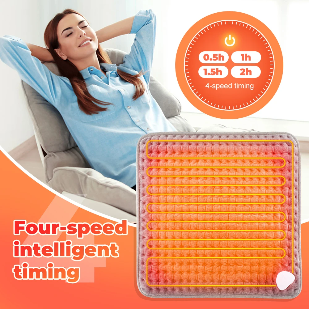Electric Heating Pad Foot Warmer Soft Plush Washable Portable Winter Heater Thermal Blanket Hand Foot Warming Mat For Bed Sofa 5
