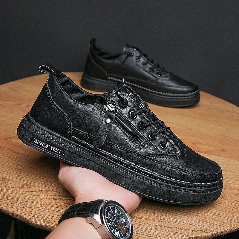 

Мужская обувь, осенняя деловая кожаная обувь, Мужская модная женская обувь с мягкой подошвой, повседневные туфли, мужские лоферы, обувь