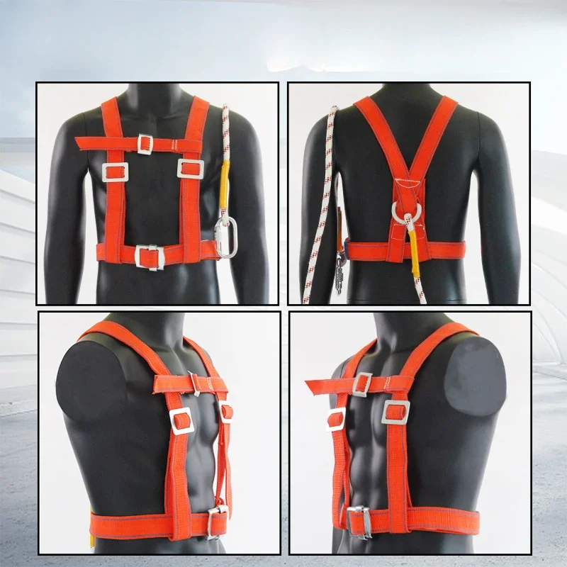 Adjustable Safety Belt Aerial Work Cleaning External Wall Rescue Protection Safety Rope Outdoor Climbing Harness safety harnesses,anti fall safety rope set
