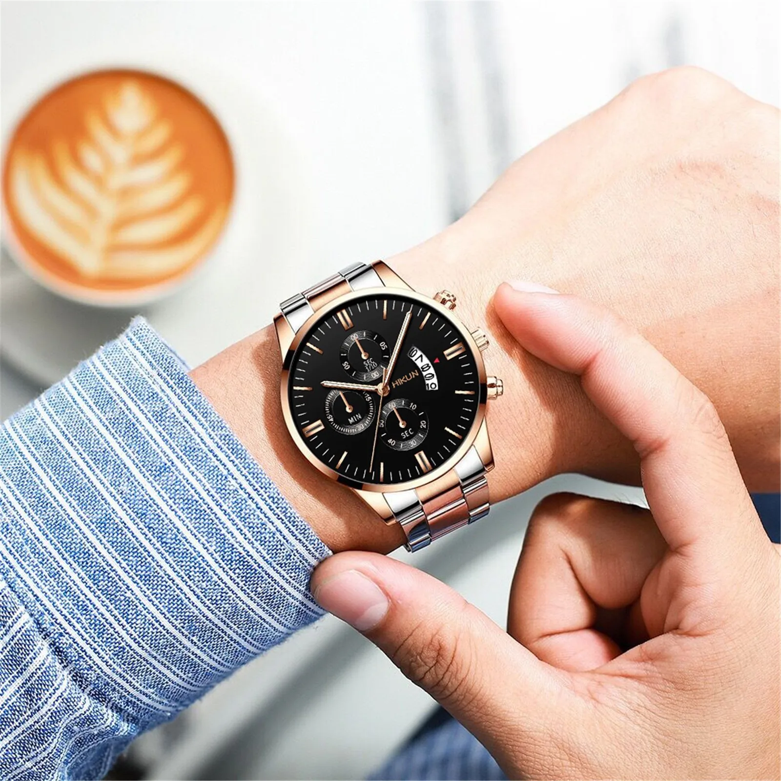 

Изящные минималистичные Модные мужские кварцевые часы со стальным циферблатом, Подарочные Кварцевые наручные часы, часы с механизмом, наручные часы высокого качества