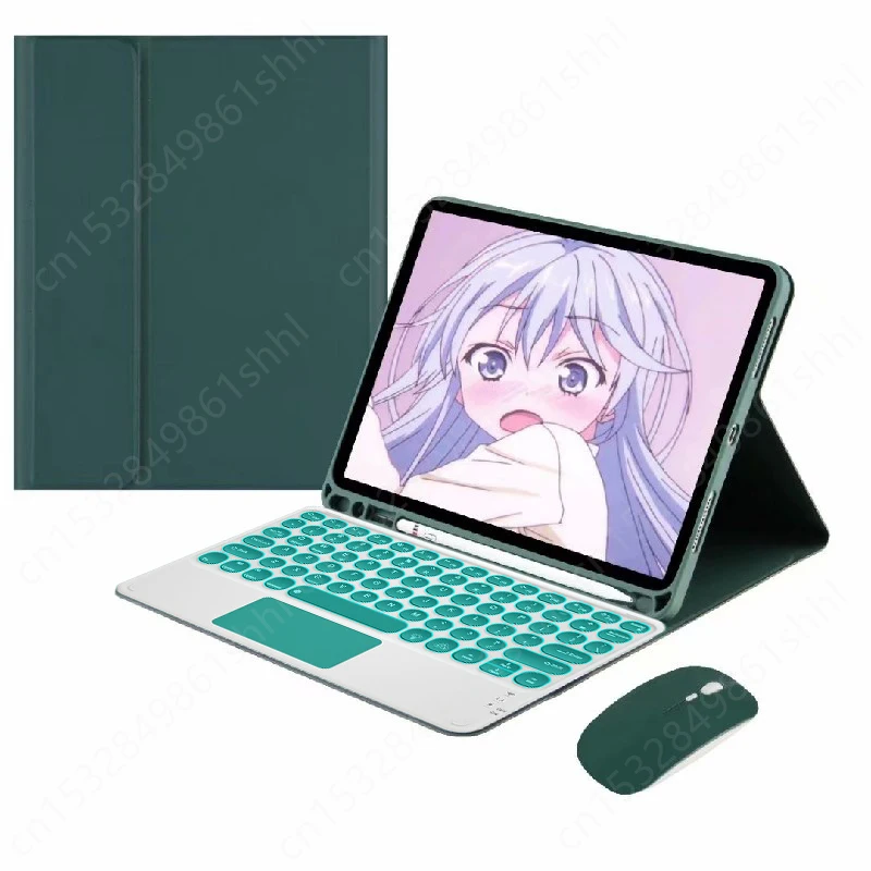 Teclado Touchpad Retroiluminado para Ipad Case de Teclado de Cores Russo Espanhol Alemão Árabe Francês 2023 - Imagem 4