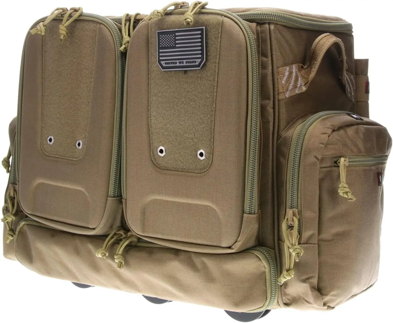 Tactical Rolling Range Bag 10 Handguns Capacity Durable Secure Pistols, Magazines & Shooting