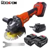 RDDSPON Cordless Brushless Electric Angle Grinder 125MM 3 Gears Cutting Machine Power Tool For Makita 18V Lithium-Ion Battery 1