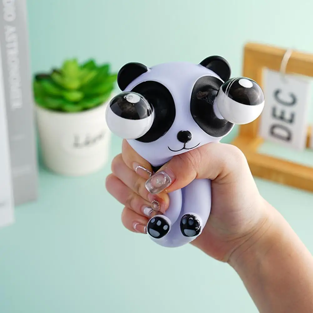 Big Eyes Panda Decompression Toy Animal Squeeze Antistress Toy Black White Panda Doll Stress Relief Pinch Slow Rebound Fun Toy 2