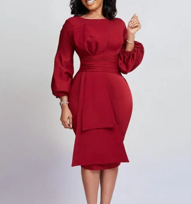 

Dresses for Women 2023 Summer Fashion Solid Hip Wrap OL Temperament Slim Fit Elegant Office Lady FormalDress Female Vestidos New