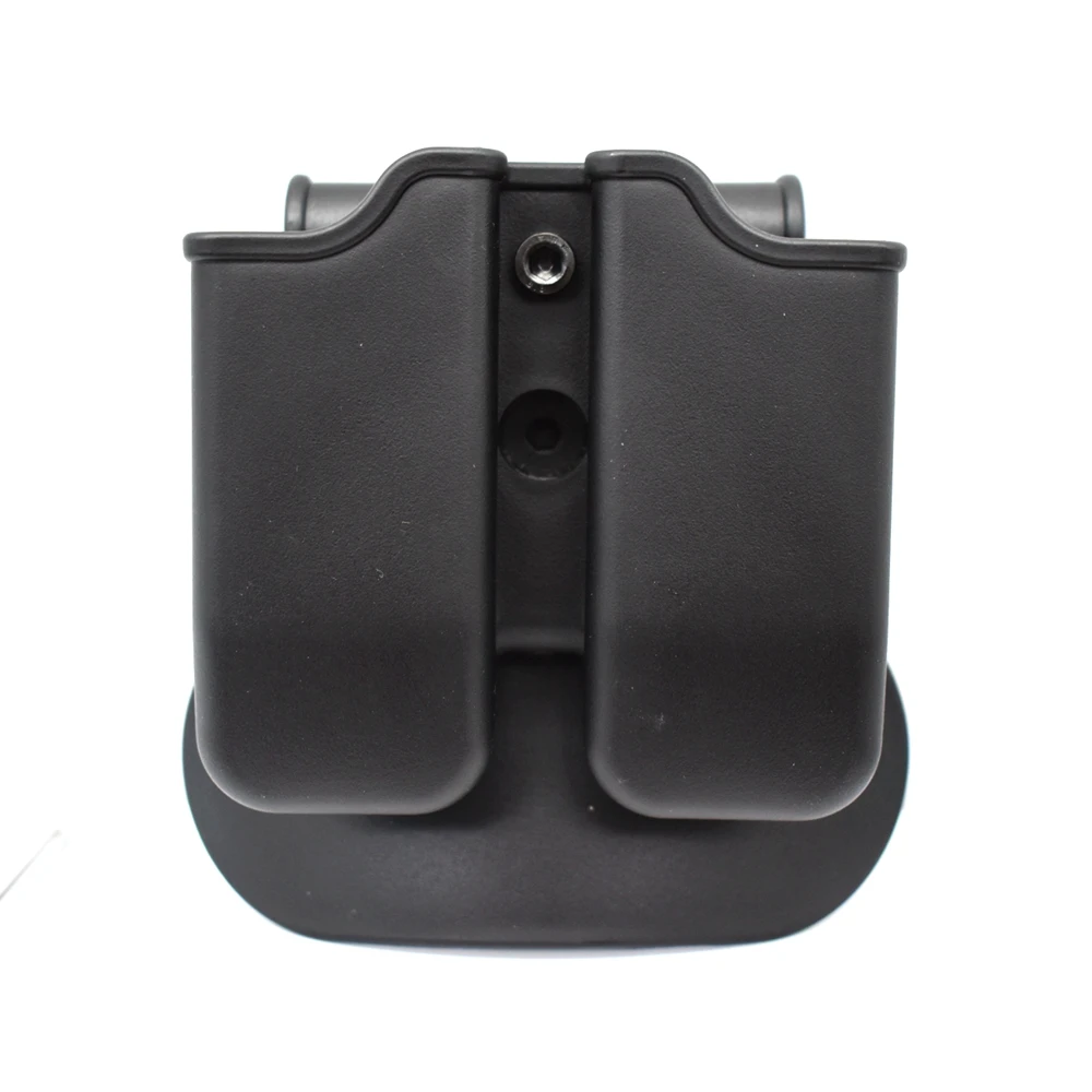 Magazine pouch airsoft accessory dump pouch double dump pouch ammo pouch ammunition bag ammo storage box molle pouch tactical pistol double 9mm mag holder carrier for Glock 17 19, Beretta M9 92, 9mm .40 Cal