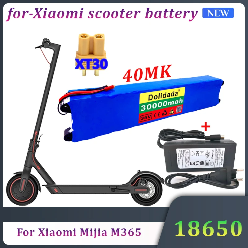 

Rechargeable 36V 10S3P Lithium Battery Pack 30Ah High Power Suitable for Xiaomi Mijia M365 Electric Scooter Battery Hoverboard