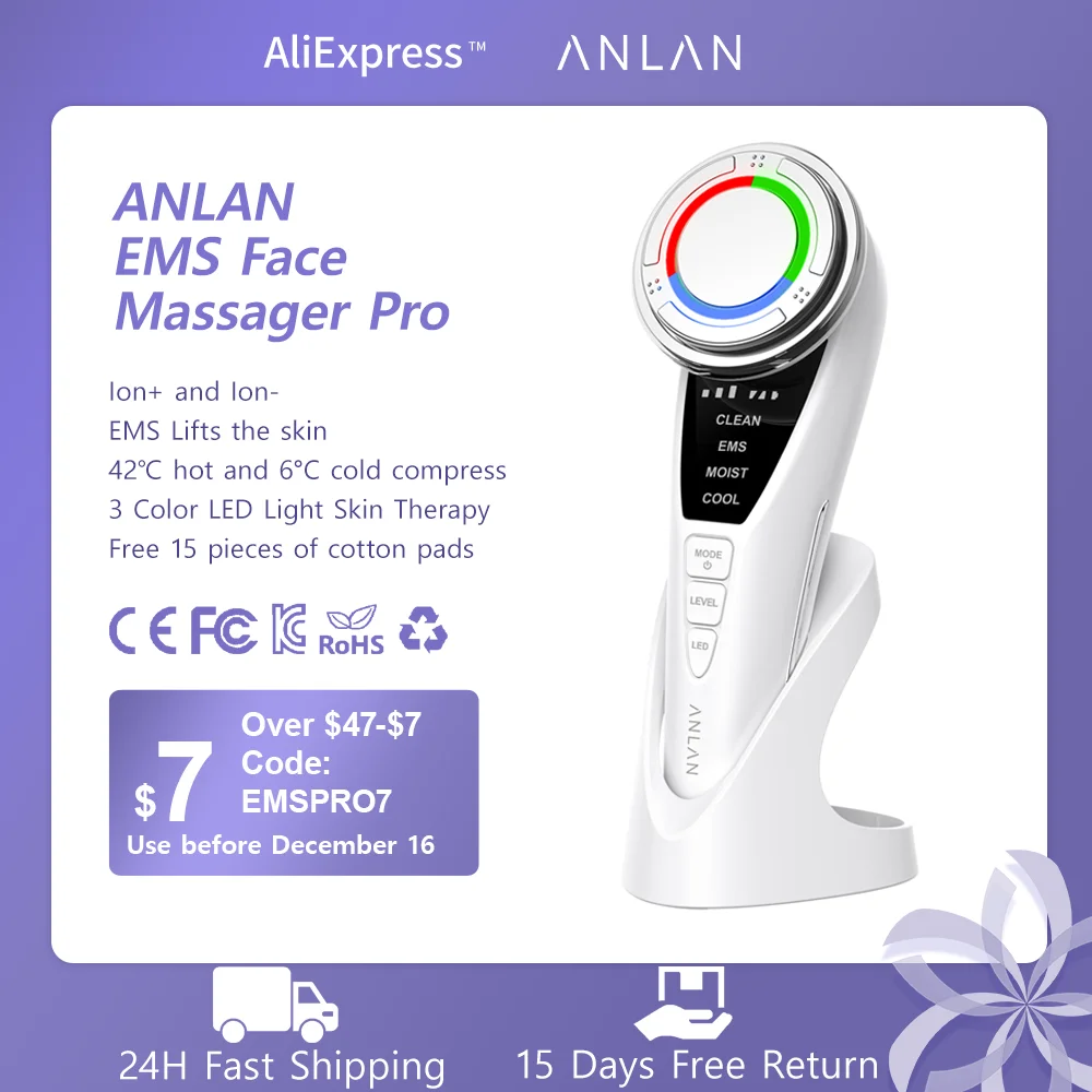 Anlan Face Massager Pro Cold Compress Facial Massager Face Lift Machine