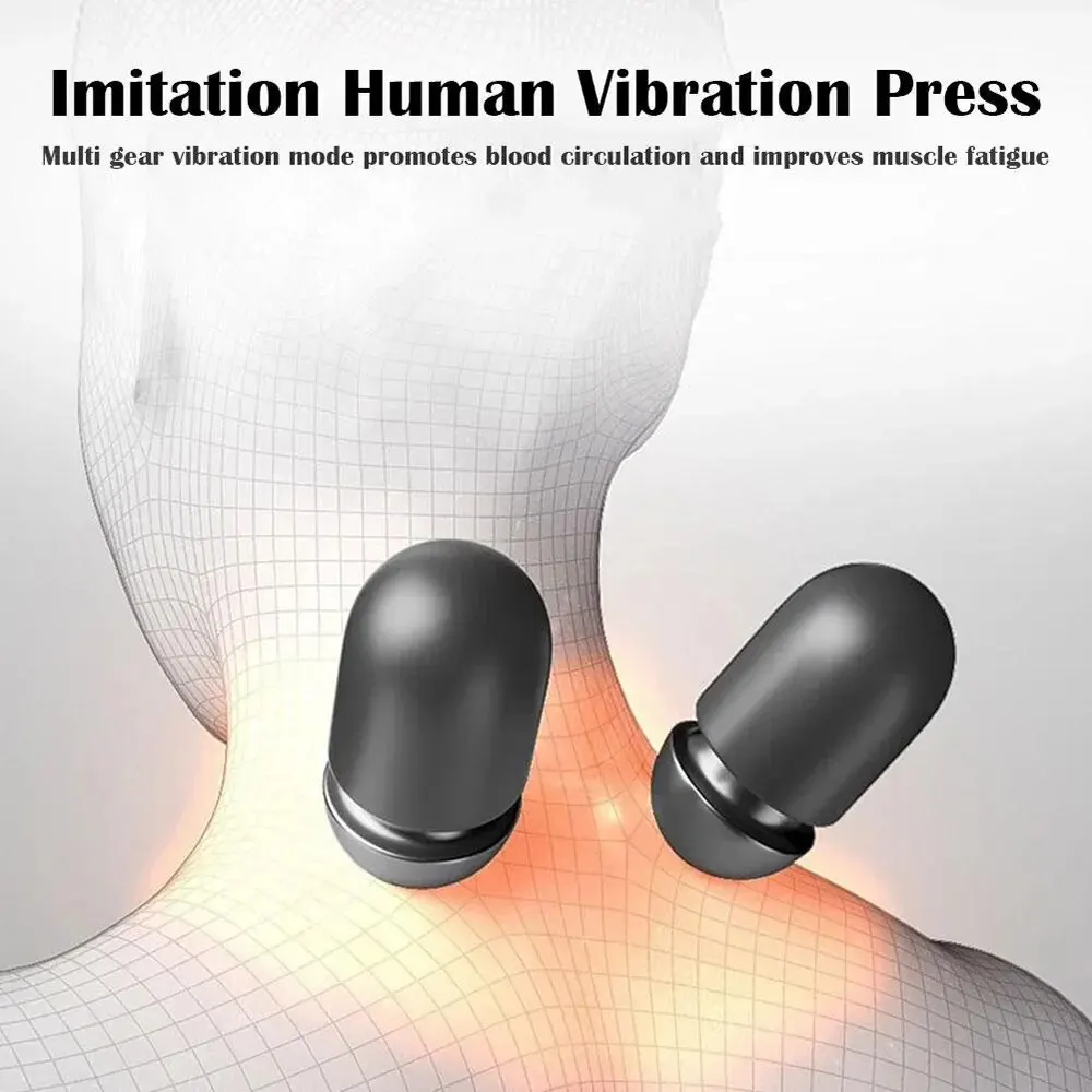 Electric Heating Vibration Neck Massage Pillow Shiatsu Kneading Cervical Massager Deep Tissue Waist Support Sleep Massage Pads